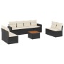 Set aus 8-teiligen Gartensofas und Kissen Kunstrattan schwarz von , Gartensets - Ref: Foro24-3224082, Preis: 493,26 €, Rabatt: %