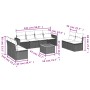 Set aus 8-teiligen Gartensofas und Kissen Kunstrattan schwarz von , Gartensets - Ref: Foro24-3224082, Preis: 493,26 €, Rabatt: %