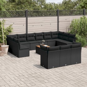 Set mit 14 Gartensofas mit schwarzen Kissen aus synthetischem Rattan von , Gartensets - Ref: Foro24-3223920, Preis: 838,51 €,...