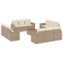 Set sofás de jardín con cojines 13 pzas ratán sintético beige de , Conjuntos de jardín - Ref: Foro24-3224056, Precio: 1,00 €,...