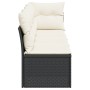 4-seater garden sofa with black synthetic rattan cushions by , Outdoor sofas - Ref: Foro24-365999, Price: 256,46 €, Discount: %