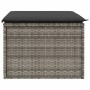 Garden stool with gray synthetic rattan cushion 55x55x37cm by , Outdoor ottomans - Ref: Foro24-366118, Price: 74,52 €, Discou...