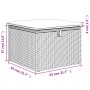 Garden stool with gray synthetic rattan cushion 55x55x37cm by , Outdoor ottomans - Ref: Foro24-366118, Price: 74,52 €, Discou...