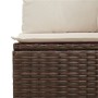 Garden sofa with cushions, 2 seats, synthetic brown rattan by , Outdoor sofas - Ref: Foro24-366201, Price: 149,99 €, Discount: %