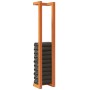 Solid waxed brown pine wood towel rack 23x18x110 cm by , Towel racks - Ref: Foro24-844475, Price: 24,12 €, Discount: %