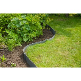 Nature Garden Border Set with Grey Stakes 15 cm x 10 m by , Garden edging and edging - Ref: Foro24-447503, Price: 58,99 €, Di...