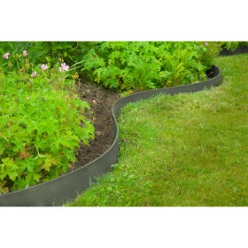 Nature Textured Grey Garden Border 0.12x12 m 5 mm by , Garden edging and edging - Ref: Foro24-447499, Price: 62,99 €, Discoun...