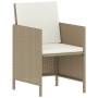 Set comedor de jardín 6 pzas con cojines ratán sintético beige de , Muebles de jardín - Ref: Foro24-363399, Precio: 300,03 €,...