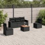 6-teilige Gartensofagarnitur und schwarze synthetische Rattankissen von , Gartensets - Ref: Foro24-3224060, Preis: 332,37 €, ...