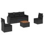 6-piece garden sofa set and black synthetic rattan cushions by , Garden sets - Ref: Foro24-3224060, Price: 332,37 €, Discount: %