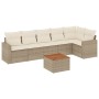 7-piece garden sofa set and beige synthetic rattan cushions by , Garden sets - Ref: Foro24-3224133, Price: 563,99 €, Discount: %