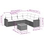 7-piece garden dining set and black synthetic rattan cushions by , Garden sets - Ref: Foro24-3224138, Price: 436,89 €, Discou...