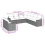 8-teiliges Gartensofa-Set und schwarze synthetische Rattankissen von , Gartensets - Ref: Foro24-3219135, Preis: 572,99 €, Rab...