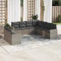 9-piece garden furniture set and gray synthetic rattan cushions by , Garden sets - Ref: Foro24-3219140, Price: 655,84 €, Disc...