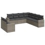 Set de muebles de jardín 9 pzas y cojines ratán sintético gris de , Conjuntos de jardín - Ref: Foro24-3219140, Precio: 644,17...