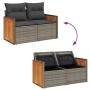 Gartensofa mit Kissen, 2-Sitzer, graues synthetisches Rattan von , Outdoor-Sofas - Ref: Foro24-366146, Preis: 193,99 €, Rabat...