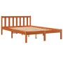 Solid wax brown pine wood bed frame 120x190 cm by , Beds and slatted bases - Ref: Foro24-844803, Price: 85,89 €, Discount: %