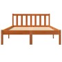 Solid wax brown pine wood bed frame 120x190 cm by , Beds and slatted bases - Ref: Foro24-844803, Price: 85,89 €, Discount: %