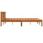 Solid wax brown pine wood bed frame 120x190 cm by , Beds and slatted bases - Ref: Foro24-844803, Price: 85,89 €, Discount: %