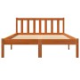 Solid wax brown pine wood bed frame 120x200 cm by , Beds and slatted bases - Ref: Foro24-844808, Price: 71,58 €, Discount: %