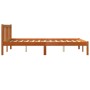 Solid wax brown pine wood bed frame 120x200 cm by , Beds and slatted bases - Ref: Foro24-844808, Price: 71,58 €, Discount: %