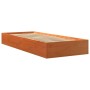 Estructura de cama madera maciza de pino marrón cera 75x190 cm de , Camas y somieres - Ref: Foro24-844822, Precio: 55,64 €, D...