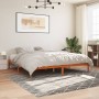 Estructura de cama madera maciza pino marrón cera 120x200 cm de , Camas y somieres - Ref: Foro24-844869, Precio: 98,01 €, Des...