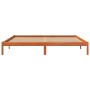 Estructura de cama madera maciza pino marrón cera 120x200 cm de , Camas y somieres - Ref: Foro24-844869, Precio: 98,01 €, Des...