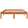 Estructura de cama madera maciza pino marrón cera 140x200 cm de , Camas y somieres - Ref: Foro24-844857, Precio: 84,99 €, Des...