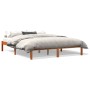 Wax brown pine solid wood bed frame 150x200 cm by , Beds and slatted bases - Ref: Foro24-844860, Price: 83,99 €, Discount: %