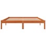 Wax brown pine solid wood bed frame 150x200 cm by , Beds and slatted bases - Ref: Foro24-844860, Price: 83,99 €, Discount: %