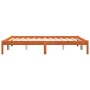 Wax brown pine solid wood bed frame 150x200 cm by , Beds and slatted bases - Ref: Foro24-844860, Price: 83,99 €, Discount: %