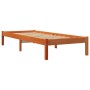 Estructura de cama madera maciza de pino marrón cera 90x190 cm de , Camas y somieres - Ref: Foro24-844836, Precio: 58,50 €, D...