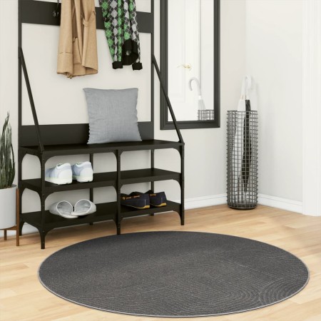 Scandinavian look short pile rug IZA anthracite Ø 120 cm by , Rugs - Ref: Foro24-375435, Price: 44,82 €, Discount: %