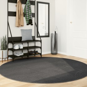 Scandinavian look short pile rug IZA anthracite Ø 200 cm by , Rugs - Ref: Foro24-375437, Price: 97,49 €, Discount: %