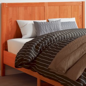 Wax brown solid pine wood bed headboard 135 cm by , Headboards and footboards - Ref: Foro24-844240, Price: 47,87 €, Discount: %