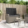 Garden recliner with gray synthetic rattan cushions by , garden benches - Ref: Foro24-368218, Price: 175,76 €, Discount: %