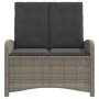 Garden recliner with gray synthetic rattan cushions by , garden benches - Ref: Foro24-368218, Price: 175,76 €, Discount: %