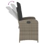 Garden recliner with gray synthetic rattan cushions by , garden benches - Ref: Foro24-368218, Price: 175,76 €, Discount: %