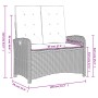 Garden recliner with gray synthetic rattan cushions by , garden benches - Ref: Foro24-368218, Price: 175,76 €, Discount: %