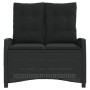 Garden recliner with black synthetic rattan cushions by , garden benches - Ref: Foro24-368226, Price: 190,30 €, Discount: %