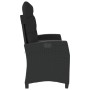 Garden recliner with black synthetic rattan cushions by , garden benches - Ref: Foro24-368226, Price: 190,30 €, Discount: %