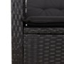 Garden recliner with black synthetic rattan cushions by , garden benches - Ref: Foro24-368226, Price: 190,30 €, Discount: %