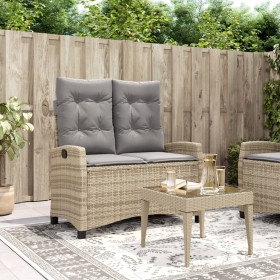 Garden recliner with beige synthetic rattan cushions by , garden benches - Ref: Foro24-368230, Price: 195,17 €, Discount: %