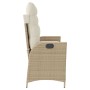 Garden recliner with beige synthetic rattan cushions by , garden benches - Ref: Foro24-368239, Price: 184,90 €, Discount: %