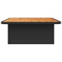 Mesa de jardín madera de acacia y ratán PE negro 110x110x71 cm de , Mesas de jardín - Ref: Foro24-368272, Precio: 162,12 €, D...