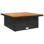 Mesa de jardín madera de acacia y ratán PE negro 110x110x71 cm de , Mesas de jardín - Ref: Foro24-368272, Precio: 162,12 €, D...