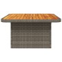 Mesa de jardín ratán sintético y madera acacia gris 80x80x71 cm de , Mesas de jardín - Ref: Foro24-368270, Precio: 135,12 €, ...