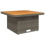 Mesa de jardín ratán sintético y madera acacia gris 80x80x71 cm de , Mesas de jardín - Ref: Foro24-368270, Precio: 135,12 €, ...