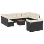 Gartensofa- und Kissenset 13-teilig aus schwarzem synthetischem Rattan von , Gartensets - Ref: Foro24-3223914, Preis: 802,01 ...